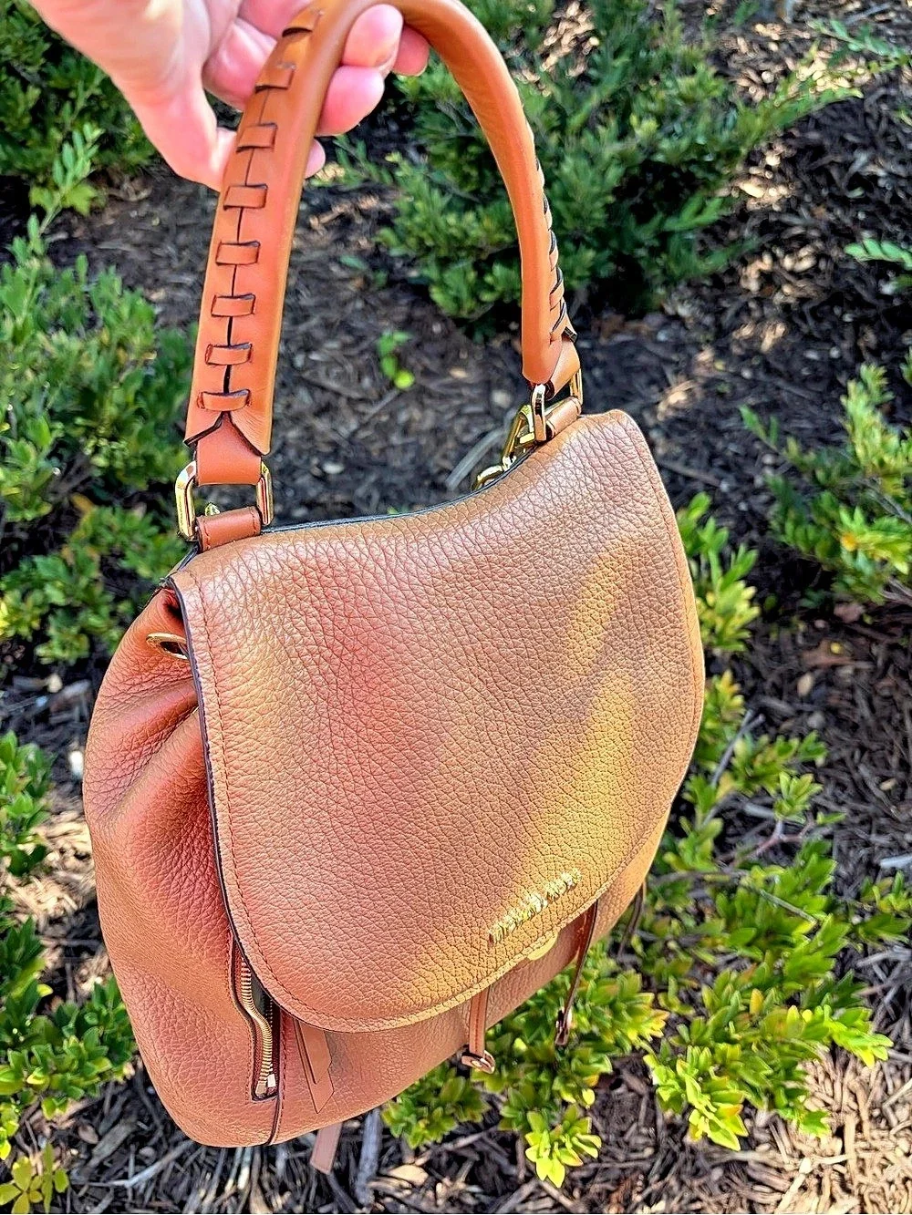 Michael Kors Leather Flap Backpack Brown
